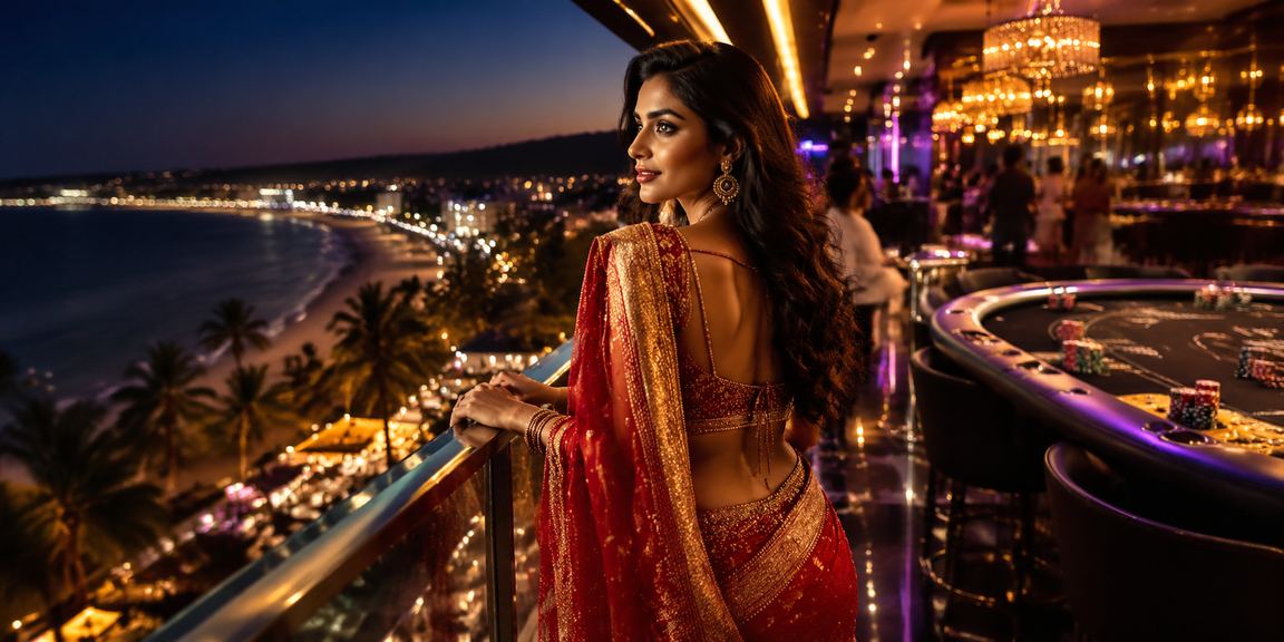 Goa casino mobile app with a lady in saree